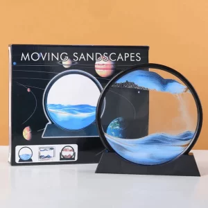 3D Moving Sand Art Hourglass 7 Inch - FREE DELIVERY